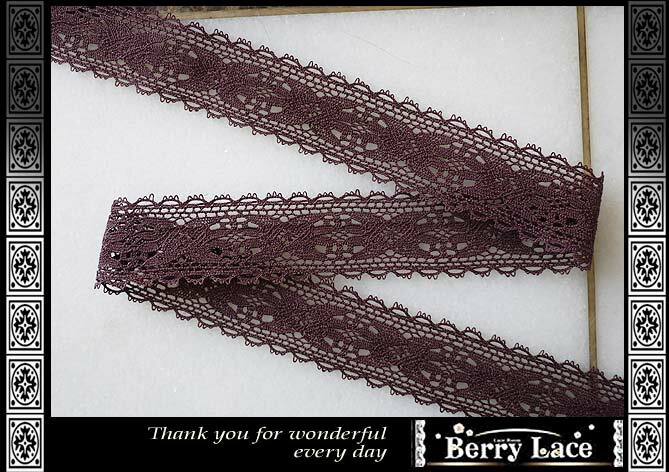 † トーション レース†ちょっと 幅広トーション赤茶色*2.5m巻き*t13