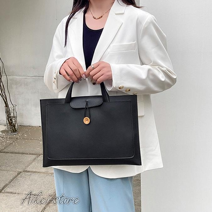 ベリーマーブルのハンドバッグ ビジネスバッグ レディース 女性用 鞄 カバン 手提げ 無地 レザー調 ノートパソコン 14インチ タブレット 書類 おしゃれ カジュア｜アングル3