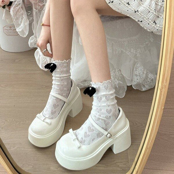 ベリーマーブルのパンプス メリージェーン シルバー レディース フレンチレトロ ミドルヒール ストラップ小皮靴風 上品 きれいめ スカートコーデ 通勤 お出かけ ブラック ベージュ 22.5-24.5cm m7m7｜アングル3