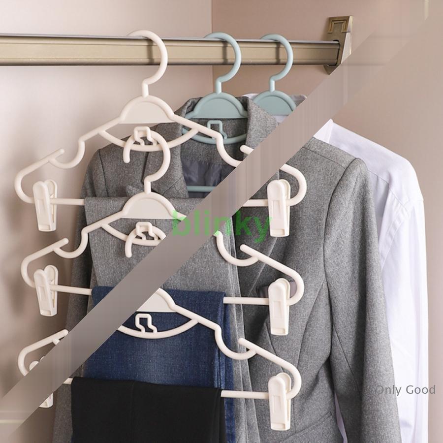 Hanger - ズボンハンガー 20本 他にないデザイン 範囲広い調節可能 ハンガー ズボン バリがない 頑丈 防錆 スカートハンガー 360度回転可能 強力クリップ 耐荷重