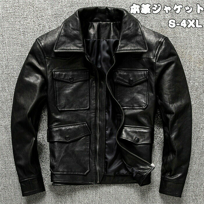 乐天商城 - レザージャケット 本革ジャケット メンズ ライダースジャケット メンズ 本革 レザー ジャケット 本革コート シングル 革ジャン ライダース アウター バイク 革ジャン ma-1 メンズ 防風 防水 防寒 大きいサイズ s-4xl