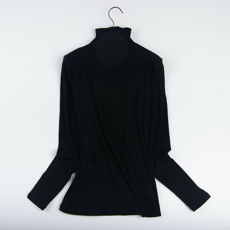 カットソー 長袖 レディース 女性用 ハイネック ボトルネック ロンT ロングTシャツ 大きいサイズあり トップス プルオーバー 無地 単色 シンプル