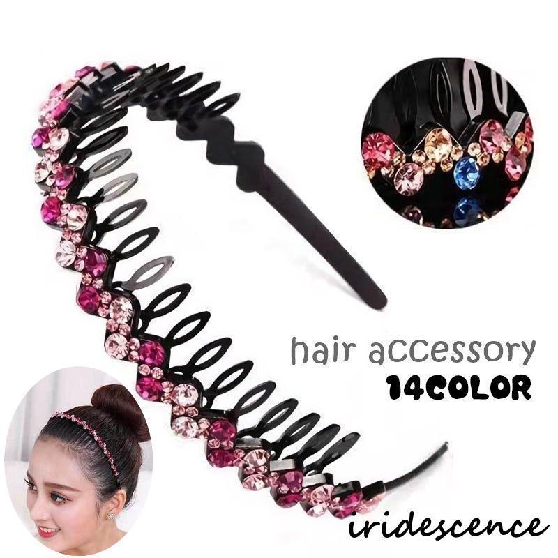樂天商城 - カチューシャ ヘッドバンド ヘアアクセサリー レディース 女の子 女子 細め ラインストーン キラキラ 大粒 カラフル おしゃれ ヘッドドレス