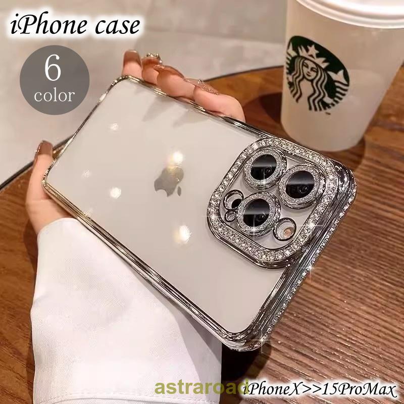乐天商城 - iPhoneケース スマートフォンケース スマホカバー ラインストーン キラキラ クリア 透明 保護ケース おしゃれ 可愛い iPhone15 Pro