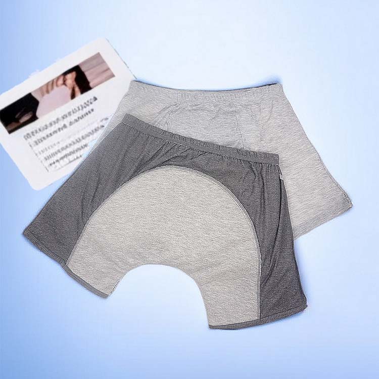 ベリーマーブルのトランクス 紳士 頻尿対策 吸水 パンツ 男性用 失禁 尿漏れパンツ にょうもれ 男性用 パンツ 失禁 男性 失禁パンツ インナー 尿漏れ パンつ 男性 尿漏れ ボクサーパンツ 軽失禁 中失禁 尿モレ 吸水パンツ 介護下着 老人 大きいサイズ 吸水ショーツ｜アングル2