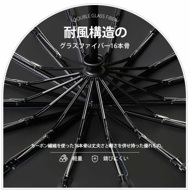 ベリーマーブルの折りたたみ傘 日傘 自動開閉 軽量 大きい UVカット コンパクト 傘 撥水加工 晴雨兼用 丈夫 高強度グラスファイバー 頑丈な16本骨 106cm 紫外線 無地 丈夫 おしゃれ かわいい 男女兼用 おりたたみ 女性 遮光 コンパクト 撥水 頑丈 風に強い 日焼け対策｜アングル3