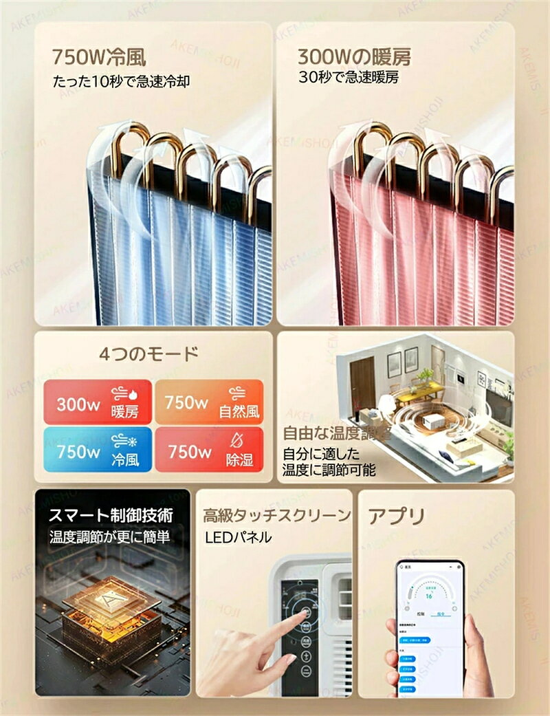 エアコン ミニクーラー スポットエアコン スポットクーラー 移動式エアコン ポータ...