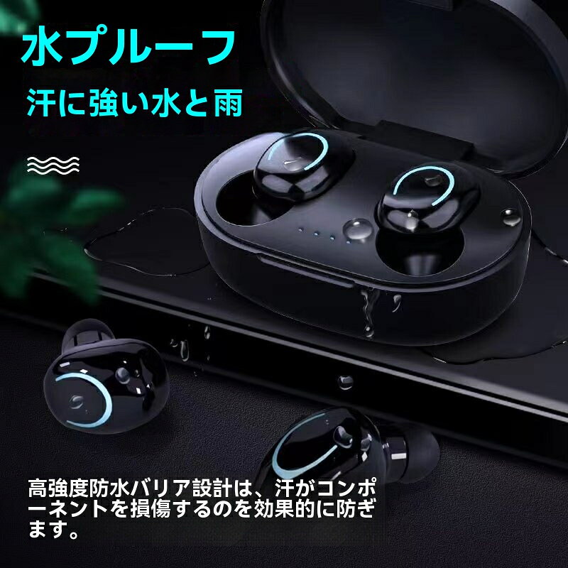 【送料無料】ワイヤレス イヤホン Bluetooth 5.2 ヘッドホン 高音質 大容量バッテリー 搭載 連続通話42時間 マイク内蔵 両耳 片耳 対応 軽量 ブルートゥース イヤホン 左右分離型 マイク付き 自動ペアリング イヤホン ENCノイズキャンセリング iPhone/Android 低遅延 通話 berrymarket-10000730 BerryMarket サンプル画像2