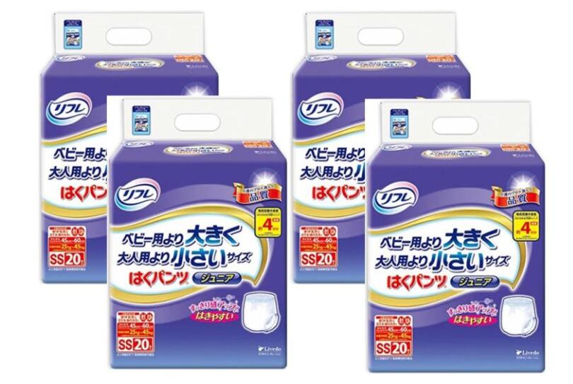Rakuten - 大人用紙おむつ リフレ パンツ 介護 オムツ SS はくパンツ ジュニア SSサイズ 20枚×4袋 ss 大人用 紙おむつ 紙パンツ ぱんつ 大人用紙パンツ