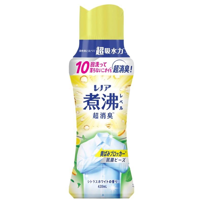 Rakuten - レノア 煮沸レベル超消臭 抗菌ビーズ 黄ばみブロッカー シトラスホワイトの香り 本体 420mL 柔軟