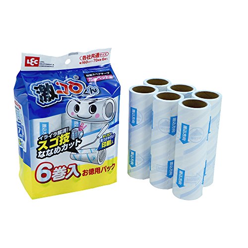 Rakuten - レック (LEC) 激コロ スゴ技 斜めカット 70周 スペア 6個入 / カーペットクリーナー / ななめカット めくりやすい /