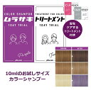 【ついで買い専用商品】プリュスオー カラーシャンプー 10ml 1DAY トライアル ムラサキ / ピンク / シルバー pluseau