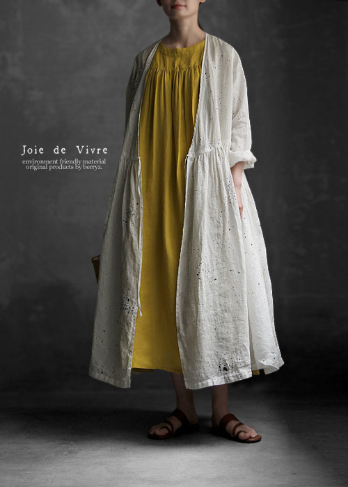 【送料無料】Joie de Vivre フレンチリネンスターダストダイカシュクールドレス