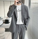 送料無料 セットアップ カジュアル おしゃれスーツ メンズ タキシード 紳士服 礼服 メンズスーツ 上品 フォーマルスーツ ビジネス 通勤 オフィス お呼ばれ 結婚式 二次会 パーティー 30代40代 大人 大きいサイズ パンツスーツ 2点セット ルーズジャケット ストレートパンツ(4)