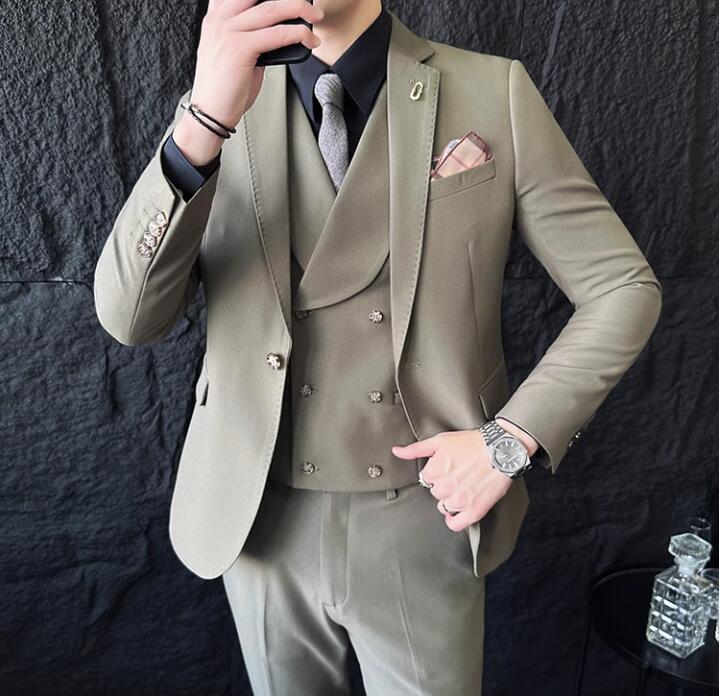 スリムスーツ パンツスーツ スリーピース 男性 おしゃれ 簡潔 3点セット メンズタキシード おしゃれスーツ 紳士服 礼服 演奏会 発表会 メンズスーツ フォーマルスーツ 結婚式 二次会 ビジネススーツ リクルートスーツ オフィス 通勤就活面接 セレモニースーツ 大人