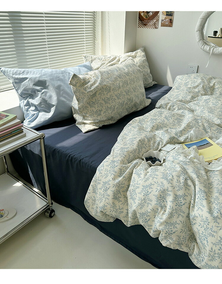 布団カバーセット 韓国風 花柄 綿100% 寝具カバーセット 姫系 掛け布団カバーセット シングル ダブル 3..