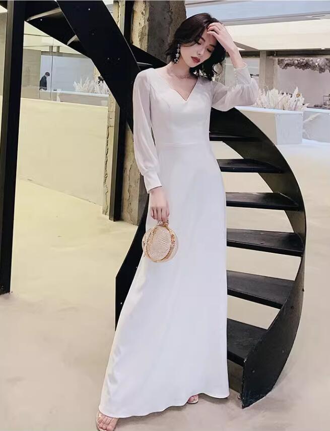 送料無料 ウエディングドレス オフショルダー 長袖 フォト婚 二次会 サテンドレス 花嫁ドレス 前撮りウェディングドレス 二次会ウエディングドレス 二次会ドレス 結婚式 オーダーメイド可 お呼ばれ 謝恩会 披露宴 海外挙式 撮影 食事会 家族挙式