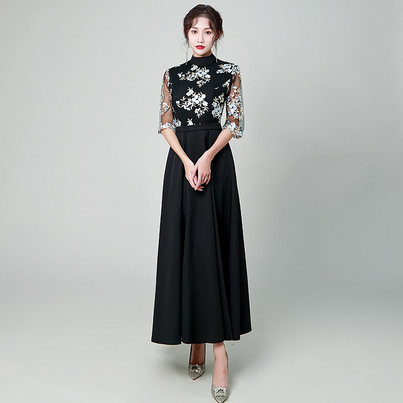 ドレス 大人 ピアノ発表会 ドレス 高校生 中学生 レース 花柄 ロングドレス 演奏会ドレス イブニングドレス パーティードレス 韓国 カクテルドレス 結婚式 ワンピース お呼ばれ ブライズメイド ドレス マキシ丈 メッシュ エレガント 二次会 披露宴 体型カバー 同窓会