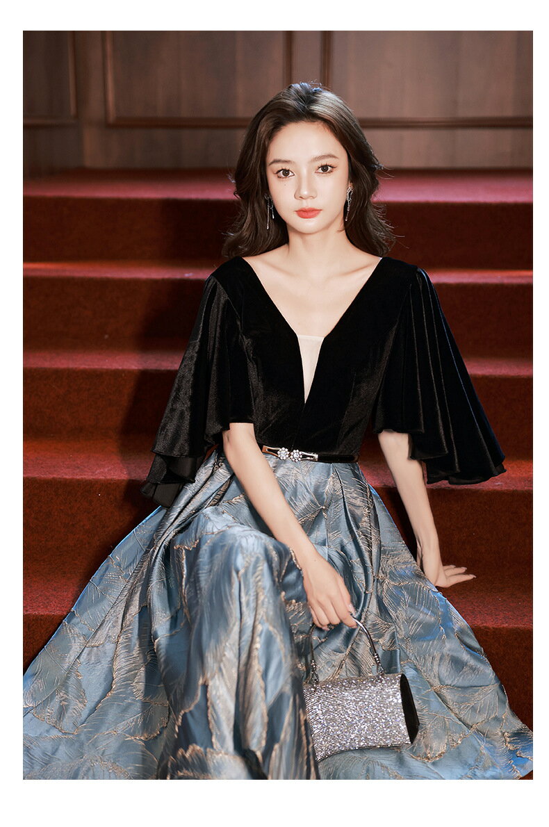 ドレス ミモレ丈 膝丈 ドレス ピアノ 発表会 5分袖付きファスナー 大きいサイズ 母親 結婚式 ワンピース 謝恩会 卒業式 花嫁 誕生日会 ステージドレス レディース ワンピース 女の子 高校生 発表会 演奏会用ドレス コンクール カクテルドレス 成人式 同窓会 二次会