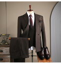 送料無料 メンズ スーツ スリーピース ストライプ柄 メンズ タキシード 紳士服 礼服 パンツスーツ フォーマルスーツ ビジネススーツ キャリア リクルート 通勤 オフィス 就活 面接 カジュアル お呼ばれ 結婚式 二次会 パーティー 上品 大人 大きいサイズ 30代 40代 50代