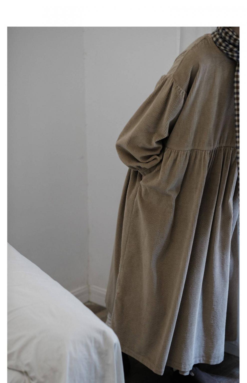 送料無料 レディースワンピース 春秋 コーデュロイ ロングワンピース レディース 大きいサイズ 長袖 冬 ロング丈 ロングワンピ ミモレ丈 厚手 ワンピース ゆったり 着瘦せ 体型カバー カジュアル 森ガール ファッションカジュアルワンピース 通勤 通学 入学式 卒業式