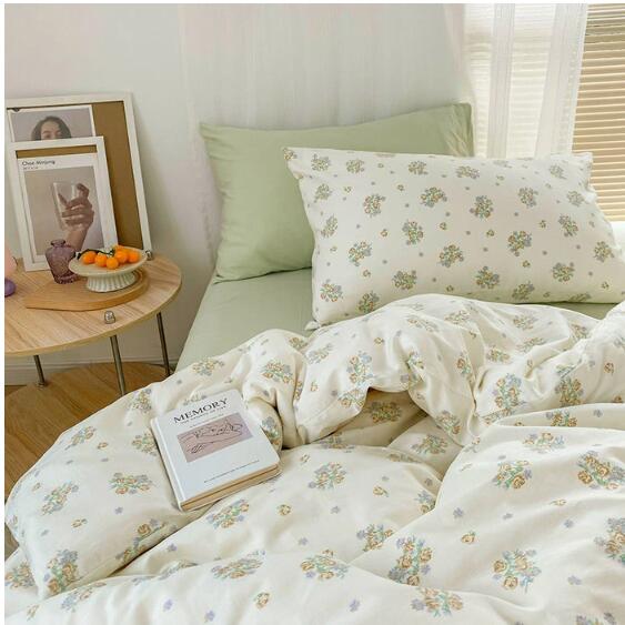 布団カバーセット 韓国風 可愛い 花柄 3点4点セット シングル 綿100% おしゃれ 高品質 シルクのような..