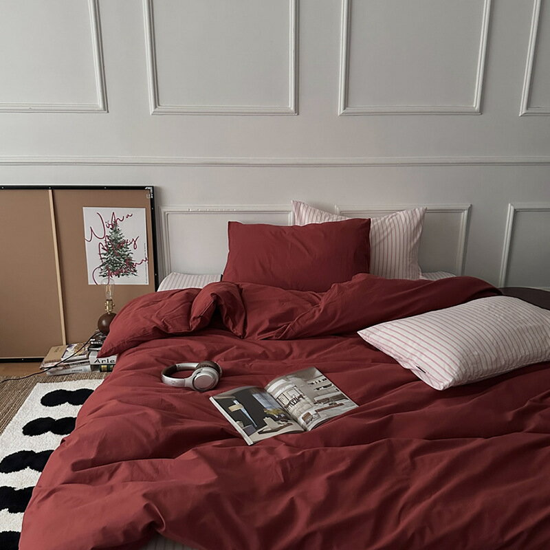 送料無料 布団カバーセットストライプ 洋式・和式 寝具カバーセット 掛け布団カバー フラットシーツ/ボックスシーツ韓国風 防菌防カビ 洗える 四季通用 3点セット 4点セット シングル セミダブル ダブル 枕カバー 肌触り良い 柔らか 吸湿 通気 韓国 インテリア