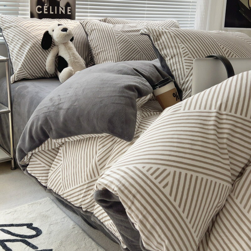 寝具カバーセット 洋式・和式 3点セット シングル ダブル クイーン グラデーション 北欧風 秋冬 厚手 ふわふわ 暖かい 綿フランネル 掛け布団カバー ボックスシーツ/フラットシーツ 枕カバー 布団カバーセット あったか 防寒対策 静電気防止 柔らか 洗える 新生活 ベッド用品