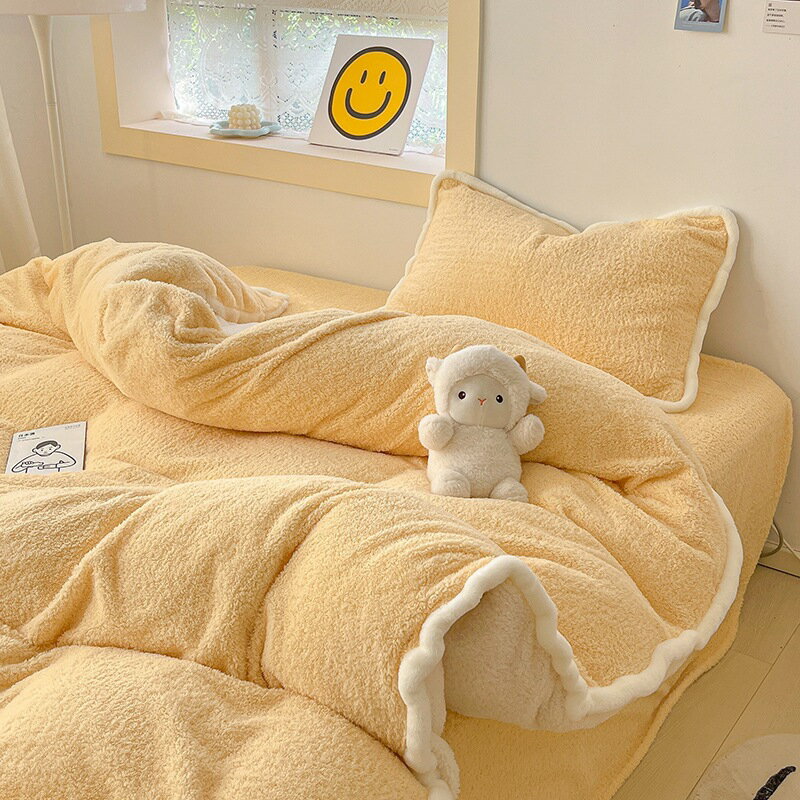 送料無料 布団カバーセット 可愛い 韓国風 厚手 暖かい 姫系 子供大人 高級感 ふわふわ シングル セミダブル ダブル クイーン 掛け布団カバーセット 3点セット 4点セット フランネル フラットシーツ 枕カバー 寝具カバーセット 冬用 洗える ベッド用品