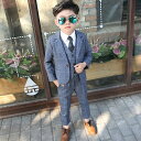 子供スーツ 6点セット 入学式 卒業式 発表会 男の子スーツ グレー ブルー チェック タキシード 礼服 結婚式 子供服 キッズスーツ ジャケット＋ベスト＋シャツ＋ズボン＋蝶ネクタイ＋ネクタイ 子どもスーツ 80~160cm 送料無料