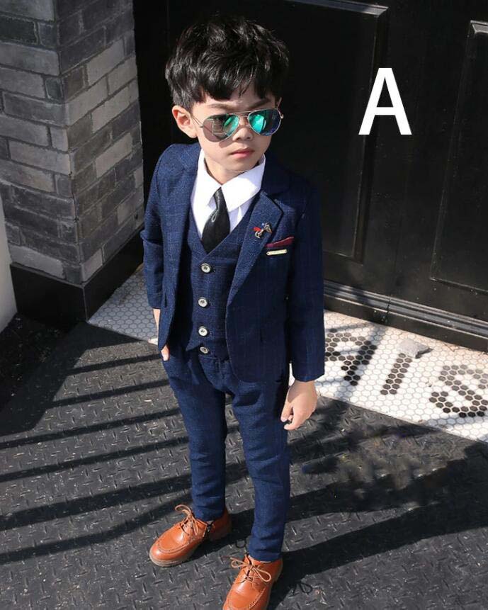 送料無料 スーツ 男の子 上下セット ジャケット ワイシャツ パンツ ベスト ネクタイ 蝶ネクタイ アクセサリ付き 長袖 人気 男の子スーツ 子供 結婚式/発表会/入園式/七五三/花童 7点セット ジャケット + ベスト + パンツ + シャツ + 蝶ネクタイ+コサージュ+ネクタイ