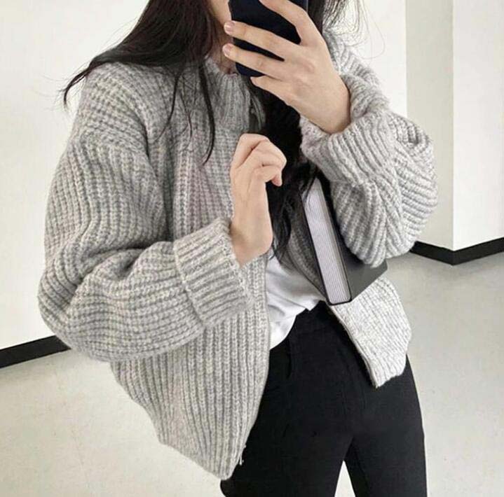 送料無料 ニットトップス レディース 秋冬 40代 長袖セーター 無地 ショット丈セーターアウター ゆったりプルオーバー オシャレ韓国風 大人 3色