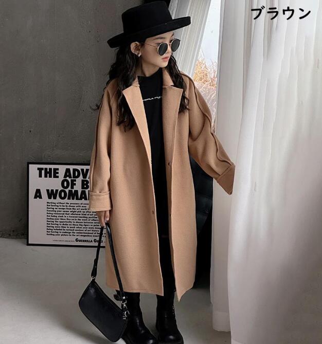 送料無料 子供 コート ロング 秋冬 アウター ジャケット ダッフルコート トップス きれいめ 上品 長袖 トレンチコート 可愛い オーバーサイズ 洗える 羽織...