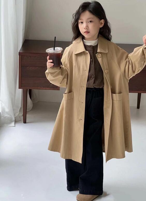 送料無料 トレンチコート キッズ スプリングコート キッズ コート 女の子 チェスターコート キッズ トレンチコート ロング丈 ジャケット キッズコート アウタ...