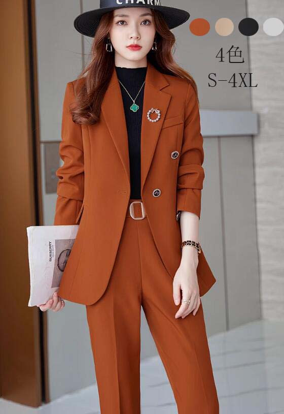 お仕事服 オフィスビジネスリクルート通勤 OL 学校行事 お宮参り面接 転職 制服 事務服 謝恩会 同窓会 結婚式セレモニー フォーマルスーツセット オシャレ韓国風 高品質気質 細身 着痩せ 大きいサイズ S-4XL送料無料