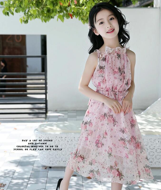 送料無料 子供服 ノースリーブ ワンピース マキシ丈 ボヘミアン 花柄 ワンピース 女の子 キッズ ファッション感 ジュニア 夏 可愛い カジュアル 爽やか ビーチ ワンピース 120-160