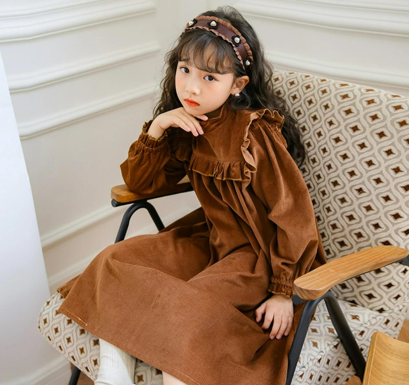 乐天商城 - 送料無料子供 ドレス 韓国子供服 ワンピース 女の子 秋冬 長袖 ドレス 子供ドレス 子供服 キッズ 新品 ロング丈ワンピース フレア 結婚式 演奏会 パーティー 発表会ドレス 入学式 卒業式 カジュアル おしゃれ 可愛い おしゃれ ブラック 120-170