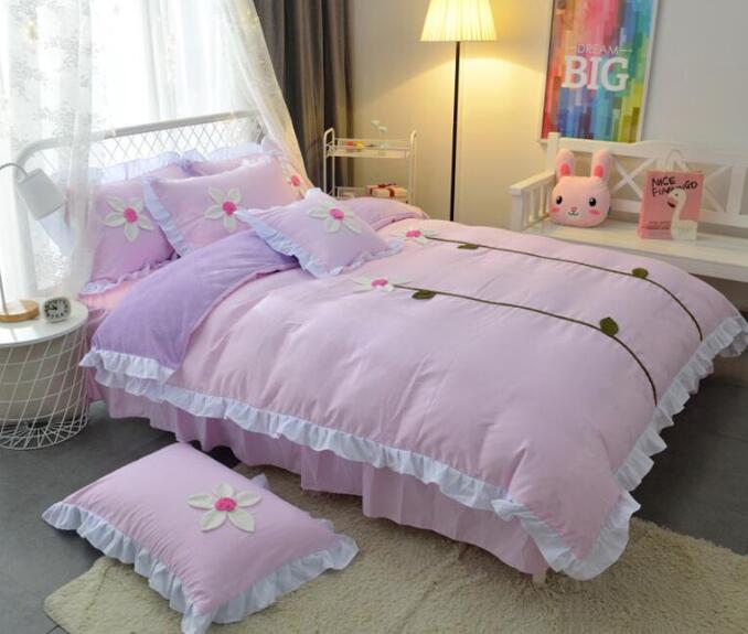 送料無料 掛け布団カバー 3点セット 4点セット 布団カバー ベッドスカート 寝具カバーセット 花柄 可愛..