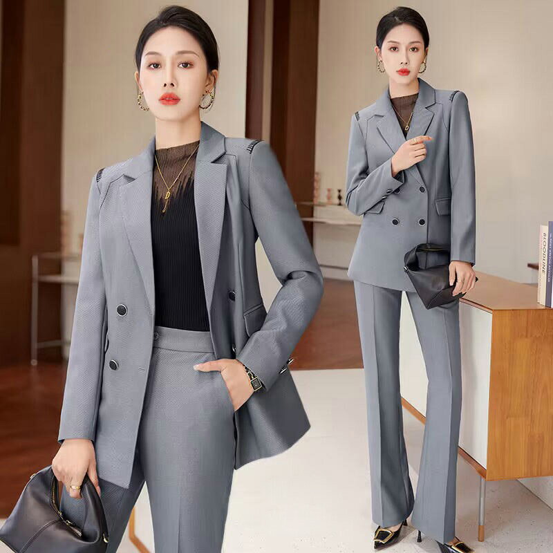 送料無料 スーツ レディース パンツスーツ ワイドパンツ グレー 黒 オフィススーツ 通勤 OL ビジネススーツ ブラック フォーマル スーツ 2点セット 大きいサイズ 春 秋 セレモニースーツ 入園式 卒園式 無地 オシャレ S M L XL 2XL 3XL 4XL