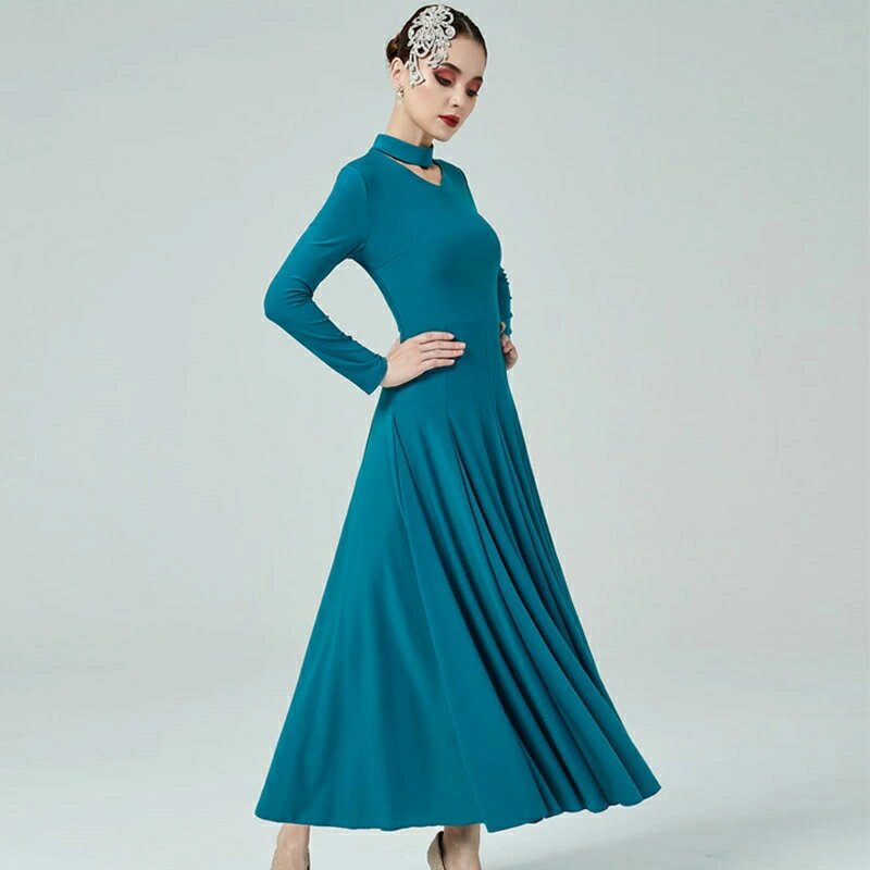 送料無料 社交ダンスドレス 社交ダンス衣装 ワイン赤 ブルー モダンダンス スタンダード ワンピース 広がる裾 ワルツ専用ドレス ワインレッド サファイア レッスン着 ドレス ロング丈 練習着 演出 モダンドレス 発表会 競技着 S M L XL XXL XXXL