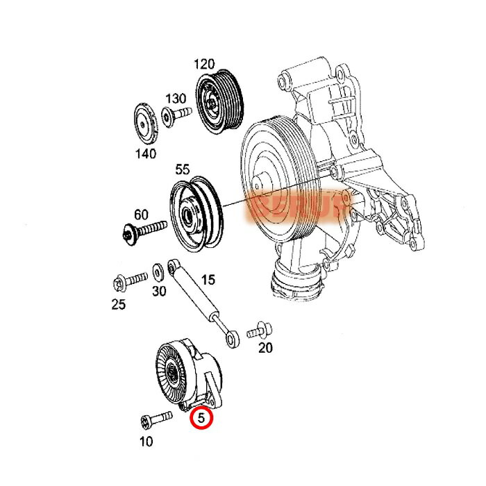 メルセデスベンツ　ベルトテンショナー INA製 純正OEM　CLKクラス W209　CLK350　M272 V6　2722000270 2