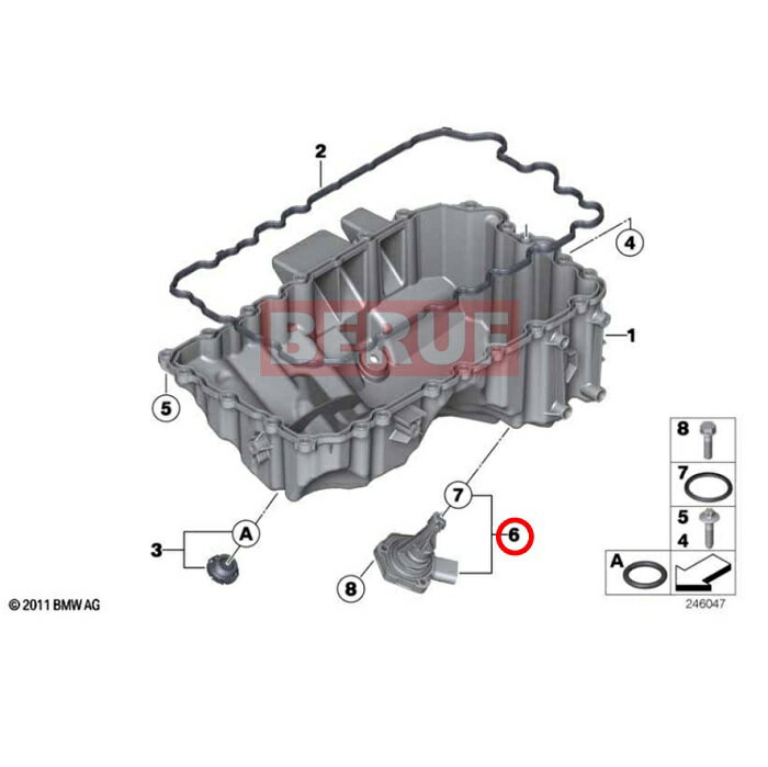 BMW�����󥸥󥪥����٥륻�󥵡� HELLA����5���꡼�� F10 F11��520i 528i��N20 ľ4��N55 ľ6��12617638341