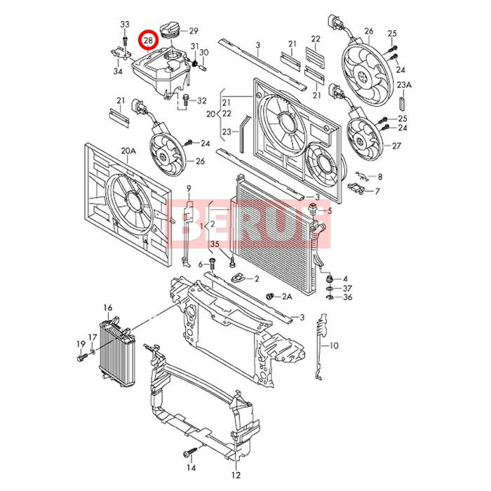 ポルシェ　ラジエーターサブタンク BEHR HELLA製　カイエン 955 957　9PA　9PA00 9PA50A 9PABFD 9PAM4801 9PAM4801G 9PAM4801GA 9PAM4851A 9PAM4851TA 9PAM5501　7L0121407F