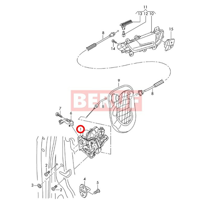 アウディ　ドアロックアクチュエーター リア 右側 純正品　Q5 SQ5　8RCALF 8RCDNF 8RCHJF 8RCNCF 8RCTVF 8RCTXF　8K0839016 2