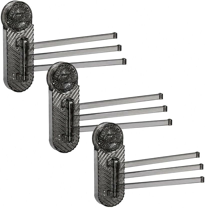 バリエーションコード : 2bk9r1c242商品コード2bk9k8tu6g 商品名真空吸盤タオルラック ふきんラック 壁吸着 穴あけ不要 吊り下げ式 180度旋回 キッチン バスルーム 3個セット ブランドCAWKAY カラーブラック 「穴あけ不要・真空吸盤で簡単取り付け」 壁にネジや釘で穴をあける必要がない、真空吸盤式の壁掛けタオルラック。タイル、ガラス、ステンレスなどの平らで滑らかな面に吸盤を密着させて取り付けられ、工具を使った面倒な工事も不要です。壁面を活用して収納スペースを増やせるため、キッチン収納、浴室収納、洗面所収納をすっきり整えたい方におすすめです。「選べる2カラー・便利な3個セット」 真空吸盤タオルラックを同色3個セットでお届けします。バリエーションは、空間を引き締めるブラック3個セットと、清潔感がありインテリアになじみやすいクリア3個セットの2種類。キッチン、洗面所、バスルームなど複数の場所に設置でき、ふきん掛け、タオル掛け、クロスハンガーとして家中の水回り収納に活躍します。「180度旋回・使いやすい3本アーム」 3本のハンガーアームはそれぞれ向きを動かせる180度旋回設計。必要な時は手前へ広げ、使用しない時は壁側へ寄せることで、限られたスペースを有効活用できます。複数のふきん、キッチンクロス、ハンドタオルなどを分けて掛けやすく、シンク周りや洗面台周りを整理整頓できる省スペースなタオルハンガーです。「吊り下げて乾かしやすいセパレート収納」 3本のバーにタオルやふきんをそれぞれ分けて掛けられるため、重なりを抑えながら干しやすい設計です。濡れたふきん、台拭き、手拭きタオルなどの定位置を作りやすく、必要な物をサッと取れるのもポイント。バー先端には掛けた物が滑り落ちにくい形状を採用し、毎日のキッチン用品や洗面用品の収納に便利です。「キッチン・洗面所・浴室で活躍する省スペースラック」 壁面の空いたスペースを利用できる吊り下げ式タオルラックなので、調理台や洗面台の上を広く使いたい時にも便利。ふきんラック、タオルホルダー、タオルハンガー、クロス掛けとして、キッチン、シンク周り、洗面所、バスルームなど幅広い場所で使用できます。透明感のあるクリアとシックなブラックから選べ、機能性とシンプルなデザインを両立した壁吸着式収納アイテムです。※ 他ネットショップでも併売しているため、ご注文後に在庫切れとなる場合があります。予めご了承ください。※ 品薄または希少等の理由により、参考価格よりも高い価格で販売されている場合があります。ご注文の際には必ず販売価格をご確認ください。※ 沖縄県、離島または一部地域の場合、別途送料の負担をお願いする場合があります。予めご了承ください。※ お使いのモニタにより写真の色が実際の商品の色と異なる場合や、イメージに差異が生じることがあります。予めご了承ください。※ 商品の詳細（カラー・数量・サイズ 等）については、ページ内の商品説明をご確認のうえ、ご注文ください。※ モバイル版・スマホ版ページでは、お使いの端末によっては一部の情報が表示されないことがあります。すべての記載情報をご確認するには、PC版ページをご覧ください。