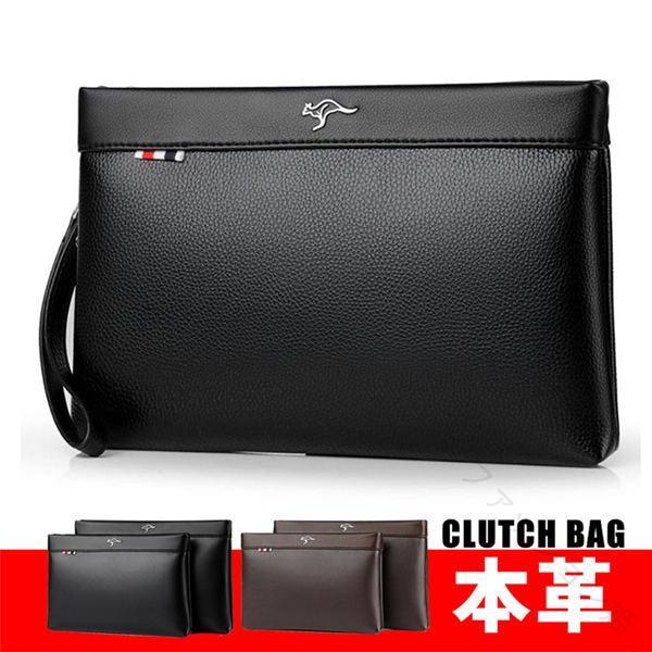 乐天商城 - セカンドバッグ メンズ 本革 クラッチバッグ おしゃれ 高級 2way レザー 小さめ 大容量 通勤 ビジネス 結婚式 パーティー対応 多機能収納付き