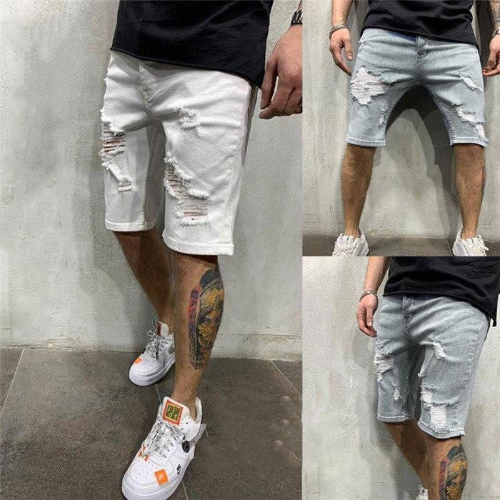 乐天商城 - ダメージ加工 デニムジーンズ ショートパンツ デニムパンツ ハーフパンツ メンズ ショートパンツ 半ズボン スリム ショーツ ハーパン ストレッチ
