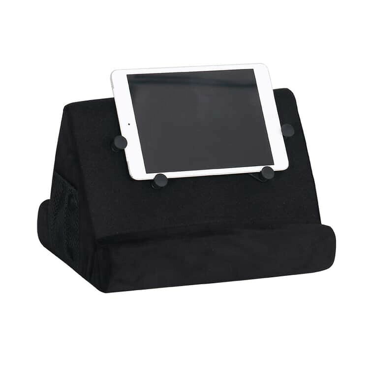 タブレットスタンド ポケット付き ピロースタンド タブレット クッション ホルダー iPadスタンド スマホスタンド 膝上 アイパッド 柔らかい 読書サポート ソファー ベッド用 寝ながらスタンド 読書 映画鑑賞 ゲーム リラックスタイム おうち時間 berush-10001461 Be-RushSHOP サンプル画像3