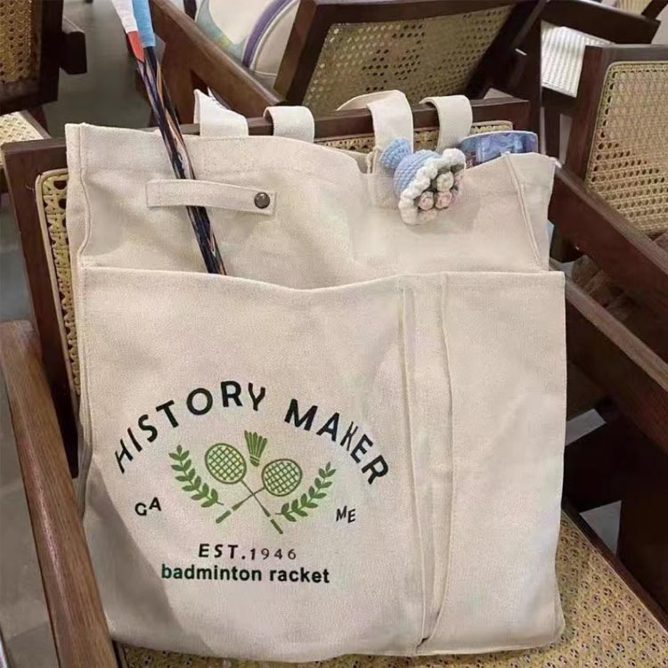 テニスバッグ バドミントンバッグ トートバッグ 収納 キャンバストート スポーツバッグ 旅行バッグ 通学 大容量 ラケット収納 テニスラケットバッグ バドミントンバッグ ジムバッグ 通勤 シンプル 軽量 ヨガ トレーニング berush-10002040 Be-RushSHOP サンプル画像2