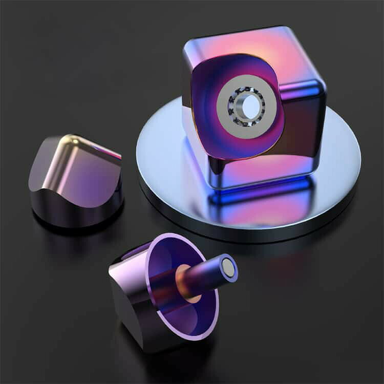 収納袋付き 分解組立可能 指遊び 虹色 おもちゃ プレゼント ハンドスピナー レイン...